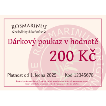 Kopie von Dárkový poukaz 1500Kč (elektronicky) [product.brand] 1 - Rosmarinus (koreni-krumlov.cz / platce DPH) 