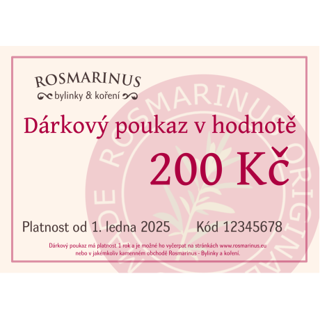 Kopie von Dárkový poukaz 1500Kč (elektronicky) [product.brand] 1 - Rosmarinus (koreni-krumlov.cz / platce DPH) 