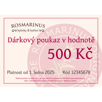 Kopie von Dárkový poukaz 1500Kč (elektronicky) [product.brand] 1 - Rosmarinus (koreni-krumlov.cz / platce DPH) 