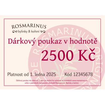 Kopie von Kopie von Dárkový poukaz 1500Kč (elektronicky) [product.brand] 1 - Rosmarinus (koreni-krumlov.cz / platce DPH) 