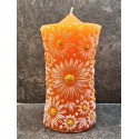 Large daisy candle - orange